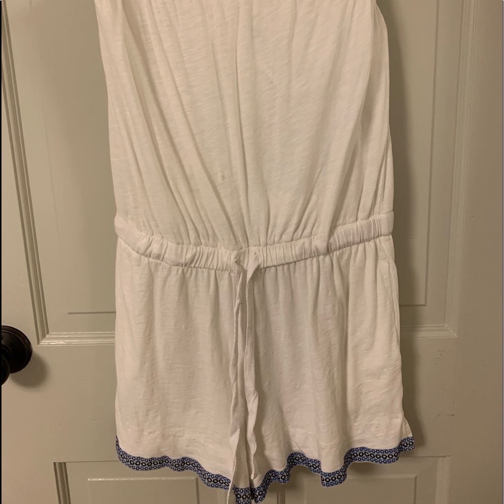 Strapless beach romper